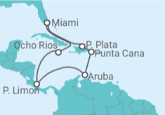 Itinerario del Crucero Aruba, Costa Rica, Jamaica - Norwegian Cruise Line