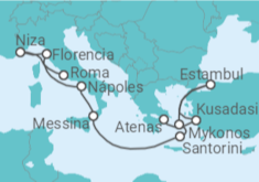 Itinerario del Crucero Turquía, Grecia, Italia, Francia - Norwegian Cruise Line