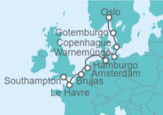 Itinerario del Crucero Suecia, Dinamarca, Alemania, Holanda, Bélgica, Francia - Norwegian Cruise Line