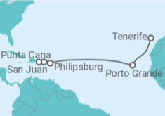 Itinerario del Crucero Saint Maarten, España - Norwegian Cruise Line