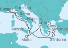 Itinerario del Crucero Grecia, Malta, Italia, Francia - Norwegian Cruise Line
