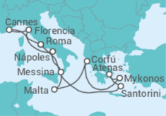 Itinerario del Crucero Grecia, Malta, Italia, Francia - Norwegian Cruise Line