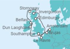 Itinerario del Crucero Reino Unido, Holanda, Bélgica, Francia - Norwegian Cruise Line