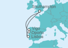 Itinerario del Crucero España, Portugal - Cunard