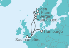 Itinerario del Crucero desde Southampton (Londres) a Hamburgo (Alemania) - Cunard