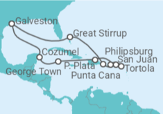Itinerario del Crucero Islas Vírgenes - Reino Unido, Saint Maarten, Puerto Rico, Islas Caimán, México - Norwegian Cruise Line