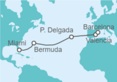 Itinerario del Crucero Bermudas, Portugal, España - Celebrity Cruises