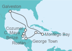 Itinerario del Crucero Jamaica, Islas Caimán, Honduras, Belice, México - Princess Cruises