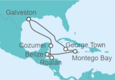 Itinerario del Crucero México, Honduras, Belice, Jamaica, Islas Caimán - Princess Cruises