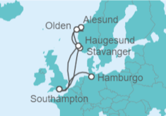 Itinerario del Crucero Reino Unido, Noruega - Cunard