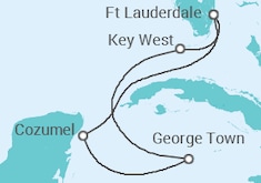 Itinerario del Crucero USA, Islas Caimán, México - Celebrity Cruises