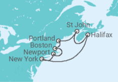 Itinerario del Crucero USA, Canadá TI - MSC Cruceros