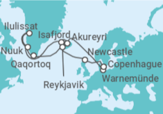 Itinerario del Crucero Alemania, Islandia, Groenlandia, Reino Unido TI - MSC Cruceros