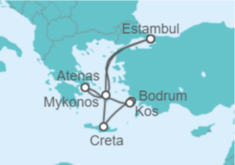 Itinerario del Crucero Grecia, Turquía - Costa Cruceros