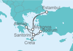 Itinerario del Crucero Grecia, Turquía - Costa Cruceros