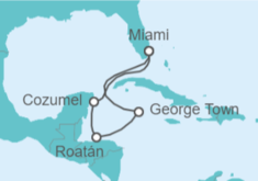 Itinerario del Crucero México, Honduras, Islas Caimán - Princess Cruises
