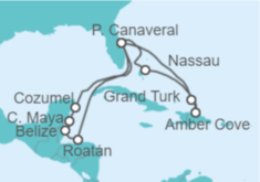 Itinerario del Crucero México, Belice, Honduras, USA, Bahamas - Princess Cruises