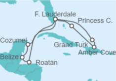 Itinerario del Crucero México, Belice, Honduras, USA, Bahamas - Princess Cruises
