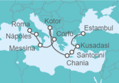 Itinerario del Crucero Turquía, Grecia, Montenegro, Italia - Princess Cruises