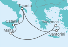 Itinerario del Crucero Italia, Grecia, Malta - Costa Cruceros