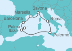 Itinerario del Crucero Italia, Francia, España - Costa Cruceros
