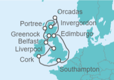 Itinerario del Crucero Reino Unido, Irlanda - Cunard