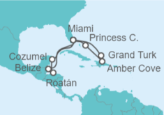 Itinerario del Crucero Bahamas, USA, Belice, Honduras, México - Princess Cruises