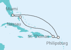 Itinerario del Crucero Saint Maarten, Islas Vírgenes - Eeuu, Bahamas - Royal Caribbean