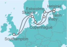 Itinerario del Crucero Dinamarca, Finlandia, Estonia, Suecia - Celebrity Cruises