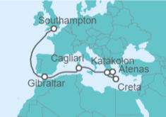 Itinerario del Crucero Grecia, Italia, Gibraltar - Cunard
