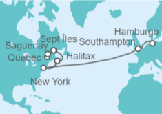 Itinerario del Crucero Canadá, USA, Reino Unido - Cunard