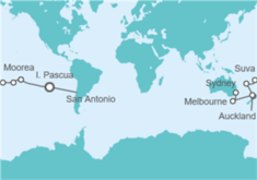 Itinerario del Crucero desde San Antonio (Santiago de Chile) a Sydney (Australia) - Costa Cruceros