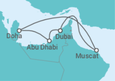 Itinerario del Crucero Emiratos Arabes, Qatar, Omán - Costa Cruceros