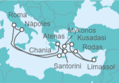Itinerario del Crucero Italia, Turquìa, Chipre, Grecia - Royal Caribbean