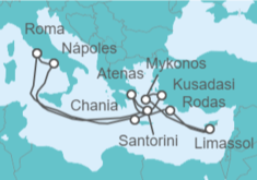 Itinerario del Crucero Grecia, Turquìa, Chipre, Italia - Royal Caribbean