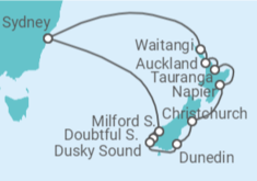 Itinerario del Crucero Nueva Zelanda - Celebrity Cruises