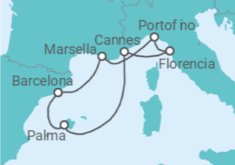 Itinerario del Crucero España, Francia, Italia - Celebrity Cruises