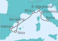Itinerario del Crucero España, Francia, Italia - Celebrity Cruises