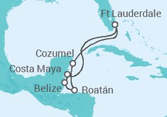 Itinerario del Crucero México, Honduras, Belice - Princess Cruises