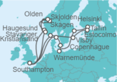 Itinerario del Crucero Noruega, Reino Unido, Dinamarca, Alemania, Suecia, Finlandia, Estonia - Princess Cruises