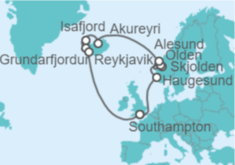 Itinerario del Crucero Noruega, Islandia - Princess Cruises