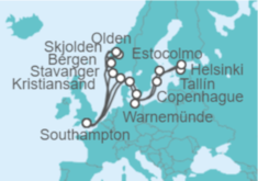 Itinerario del Crucero Noruega, Reino Unido, Dinamarca, Alemania, Suecia, Estonia, Finlandia - Princess Cruises