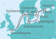 Itinerario del Crucero Dinamarca, Alemania, Finlandia, Estonia, Suecia - Princess Cruises