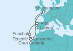 Itinerario del Crucero Islas Canarias - Princess Cruises