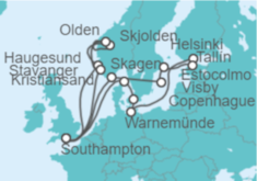 Itinerario del Crucero Noruega, Reino Unido, Dinamarca, Alemania, Finlandia, Estonia, Suecia - Princess Cruises