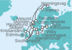 Itinerario del Crucero Dinamarca, Alemania, Finlandia, Estonia, Suecia, Reino Unido, Noruega - Princess Cruises