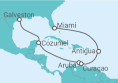 Itinerario del Crucero México, Aruba, Curaçao, Antigua Y Barbuda - Princess Cruises