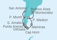 Itinerario del Crucero desde San Antonio (Santiago de Chile) a Buenos Aires (Argentina) - Princess Cruises