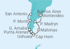 Itinerario del Crucero desde Buenos Aires (Argentina) a San Antonio (Santiago de Chile) - Princess Cruises
