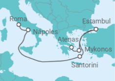 Itinerario del Crucero Italia, Grecia, Turquía - Princess Cruises